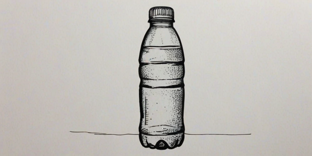 water bottle drawing