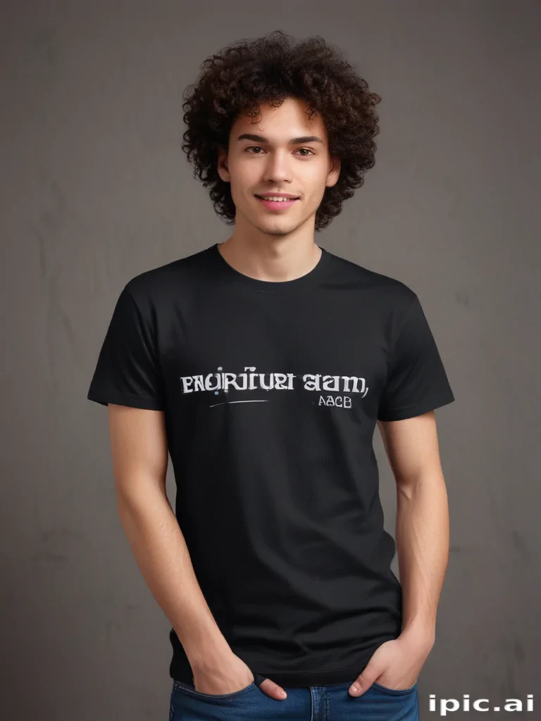 mockup tshirt black
