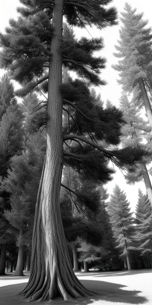 black and white pine tree clipart