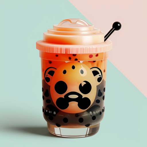 Delightful Bubble Tea in a Cute Bear Cup with Fun Straw