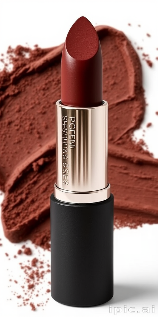 Sensual "Chocolate Truffle" cream-to-powder lipstick offers a rich, deep brown hue with a matte finish, perfect for creating a sultry and indulgent look