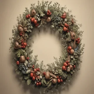 wreath drawing