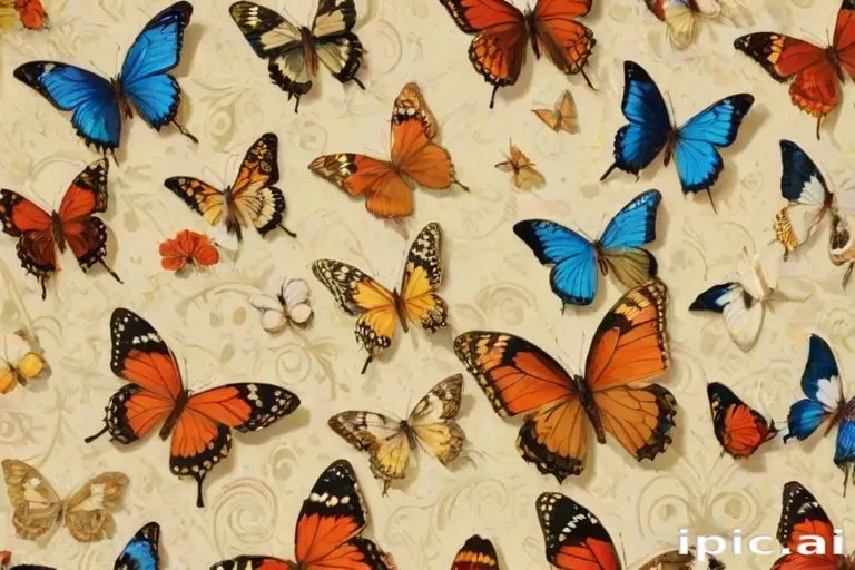 background with butterflies