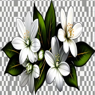 white flowers png