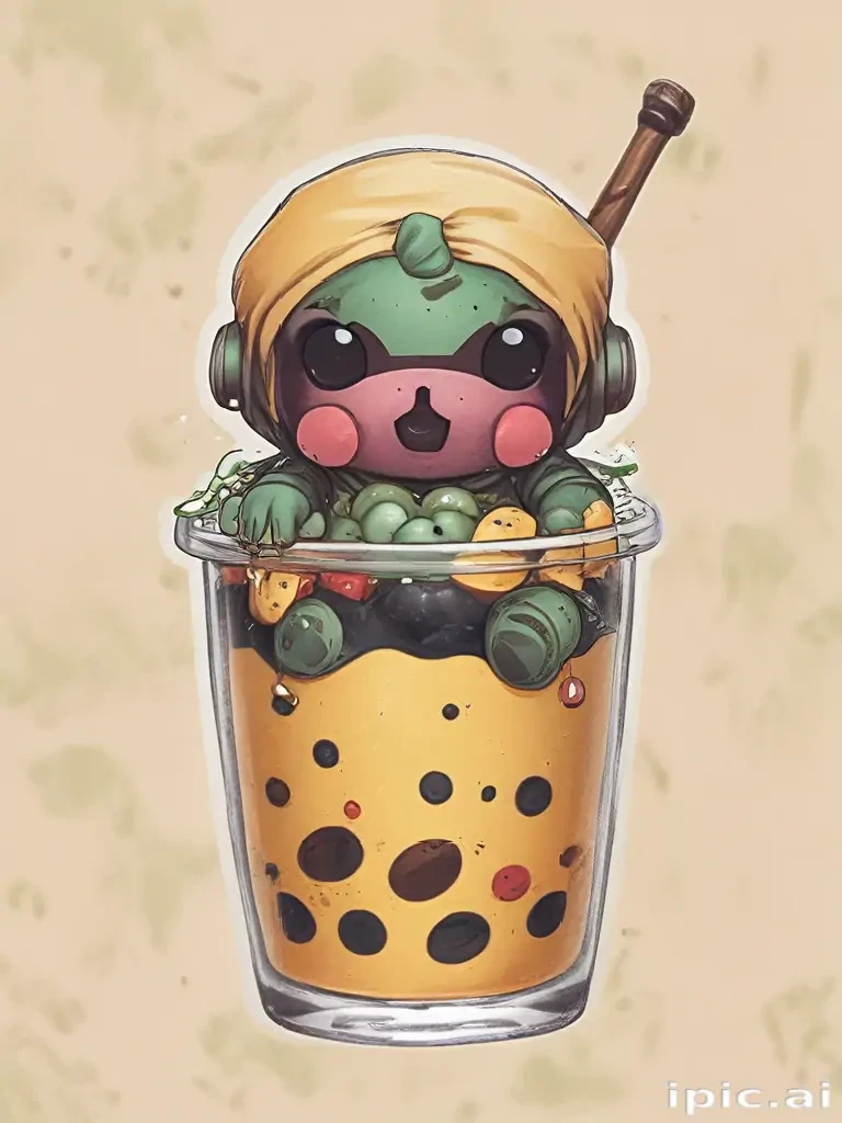 cute boba backgrounds