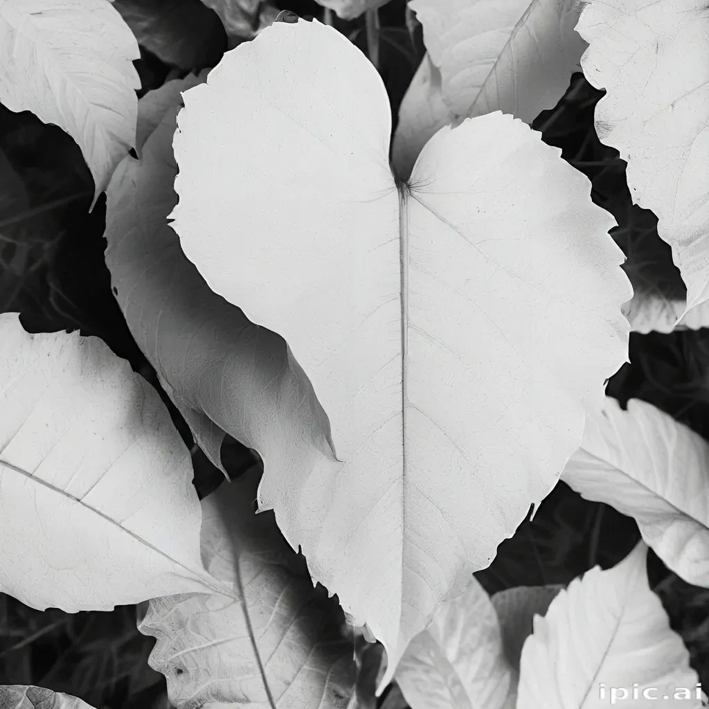 leaf white and black
