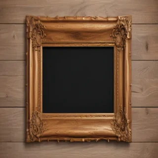 wooden picture frame png