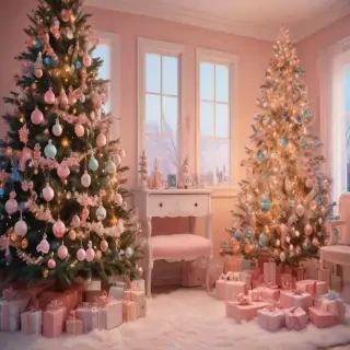 pastel aesthetic christmas wallpaper