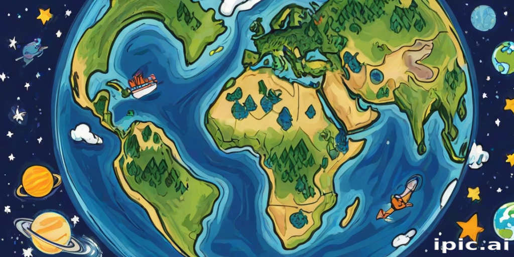 cartoon picture of the planet earth