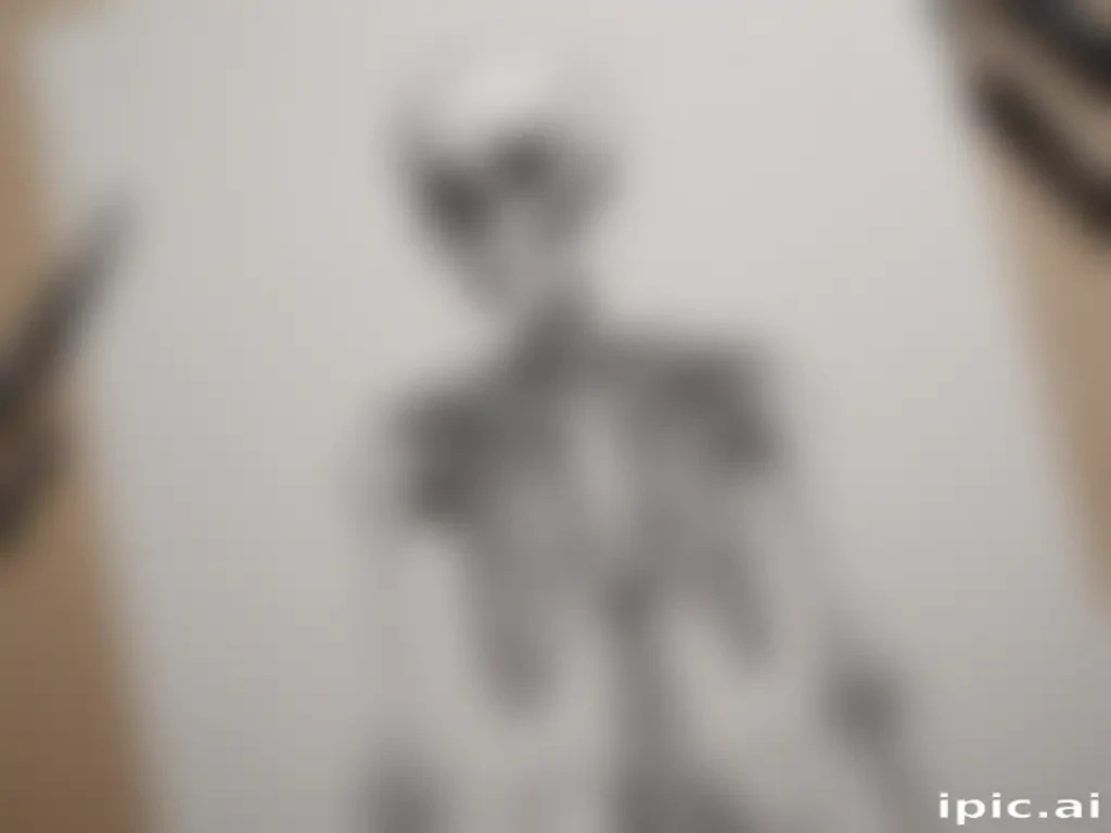 creative skeleton drawing art