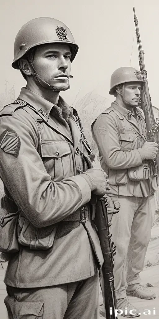 soldiers drawing