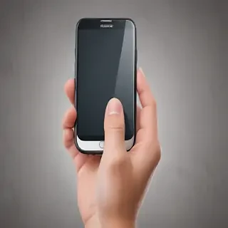 hand holding cell phone