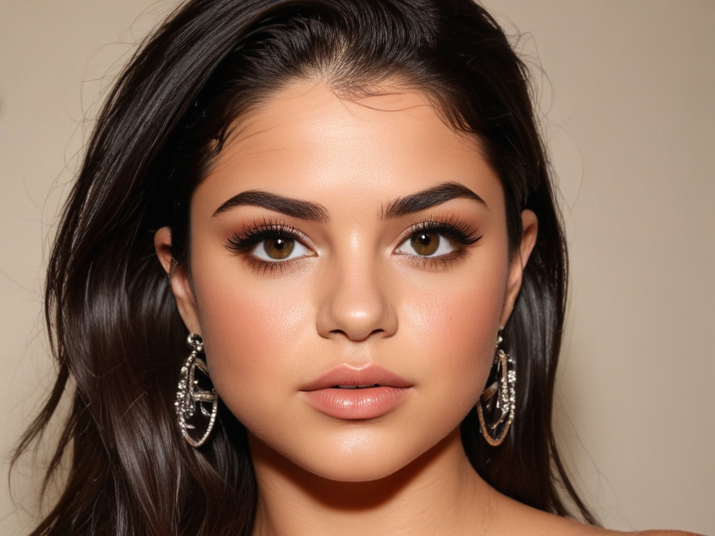 selena gomez laminated brows