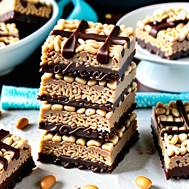 peanut butter chocolate rice krispie treats