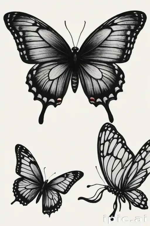 black butterfly outline