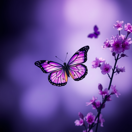 purple butterfly wallpaper aesthetic