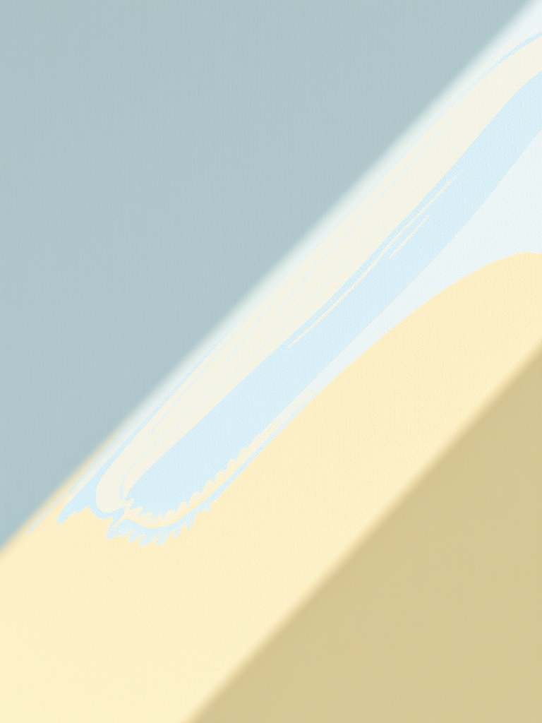 Create a soft pastel abstract painting with light blue and pale yellow brush strokes, capturing a serene and calming atmosphere, taken with a Canon EOS R5, 50mm lens, f/1.8 aperture, ISO 100, natural light.