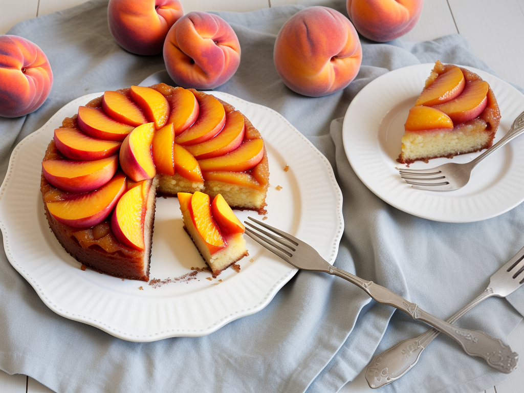 cake mix peach upside down cake
