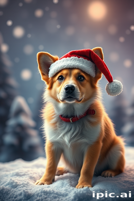 christmas dog wallpaper