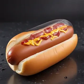 transparent hot dog