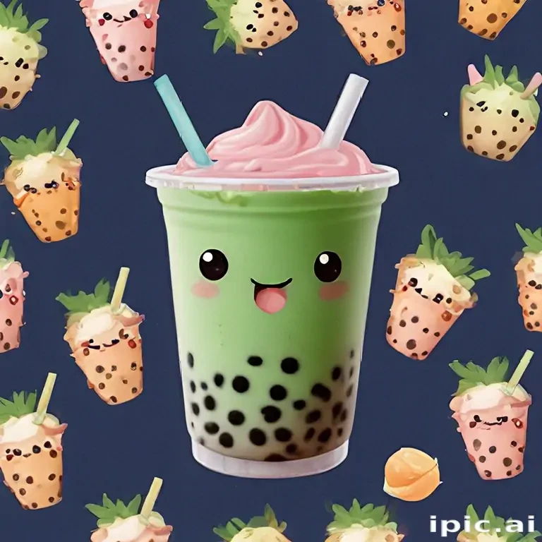 cute boba tea wallpapers