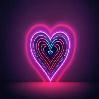 neon heart wallpaper