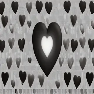 black heart transparent