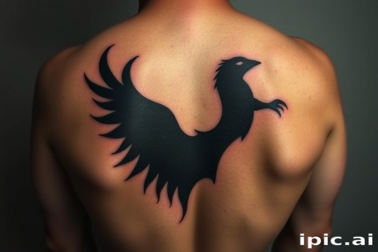 Negative space tattoo dubbed "Shadow Play" utilizing the natural skin tone as part of the design creating bold silhouettes and clever optical illusions