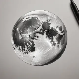 moon sketch