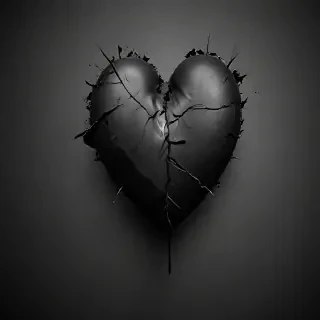 black broken heart