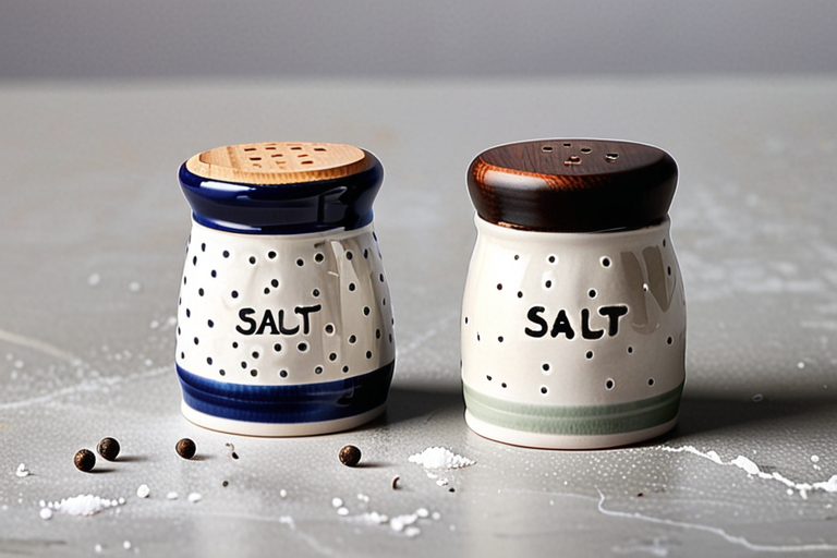 ceramic salt and pepper containers