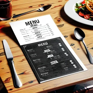 restaurant menu mockup