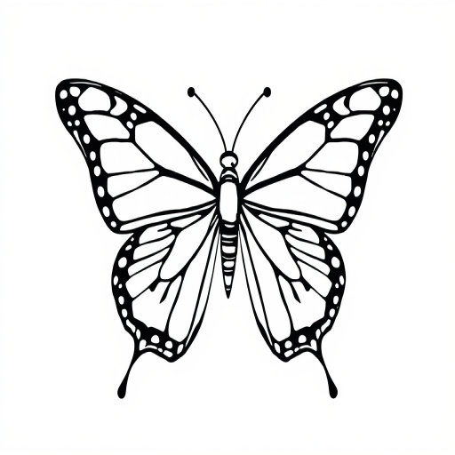 butterfly drawing outline