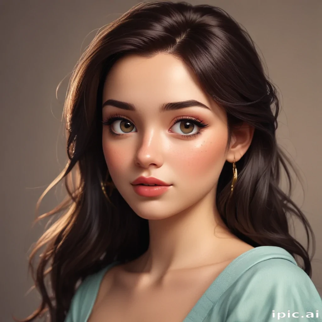 brunette cartoon character
