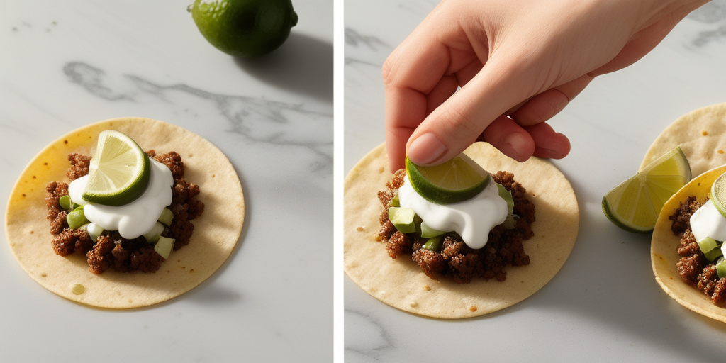 taco topper infused with lime