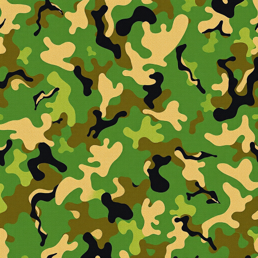 generate a high-resolution digital camouflage pattern with vibrant greens and earth tones, using a DSLR camera at f/8 aperture, 1/125 shutter speed, ISO 100, top-down view, with a shallow depth of field for enhanced texture detail