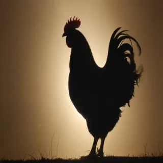 silhouette of a chicken
