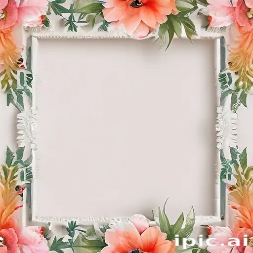 frame with flowers