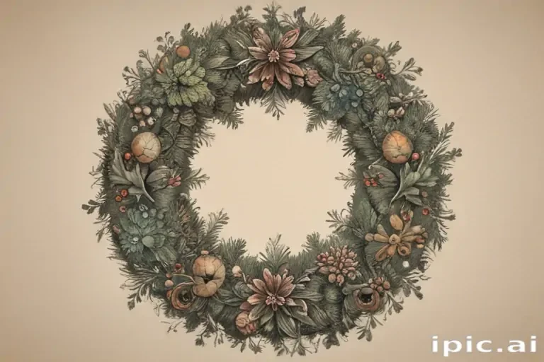 wreath drawing