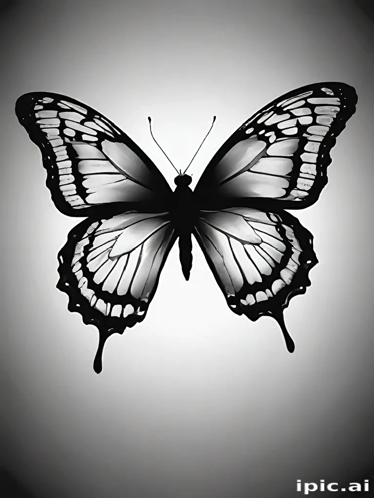 black butterfly outline
