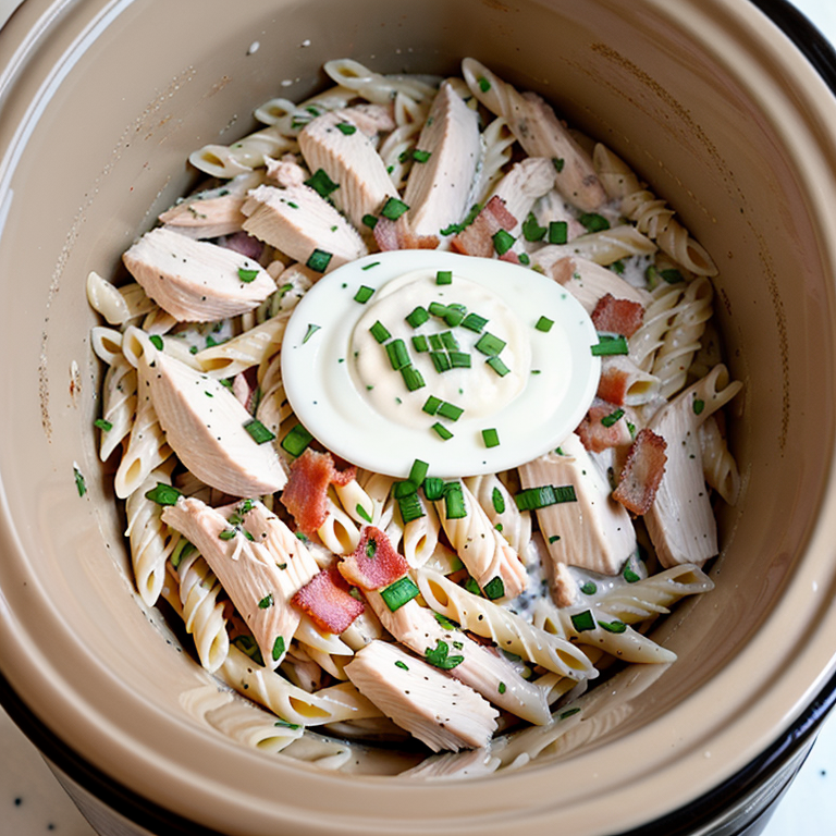 crock pot chicken bacon ranch pasta