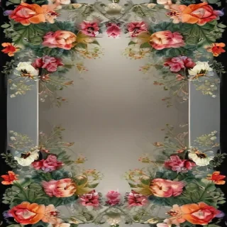 transparent floral border