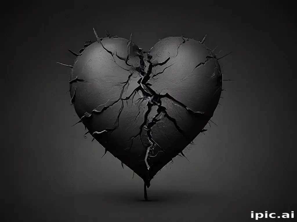 black broken heart