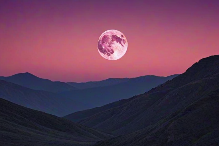 pink moon wallpaper