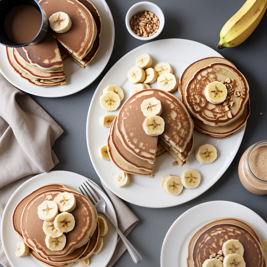 peanut butter and banana pancakes
