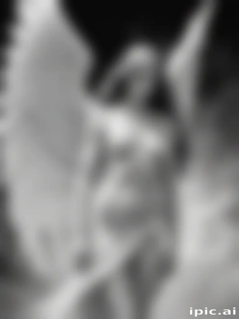 black and white angel drawings