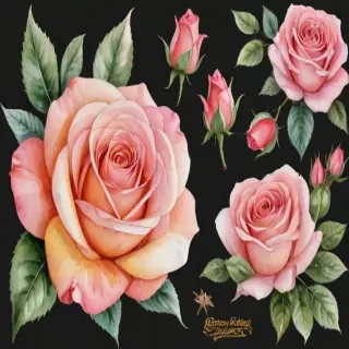 watercolor roses png