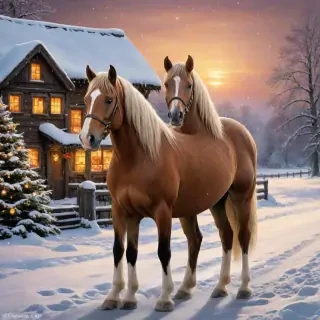 merry christmas horse images