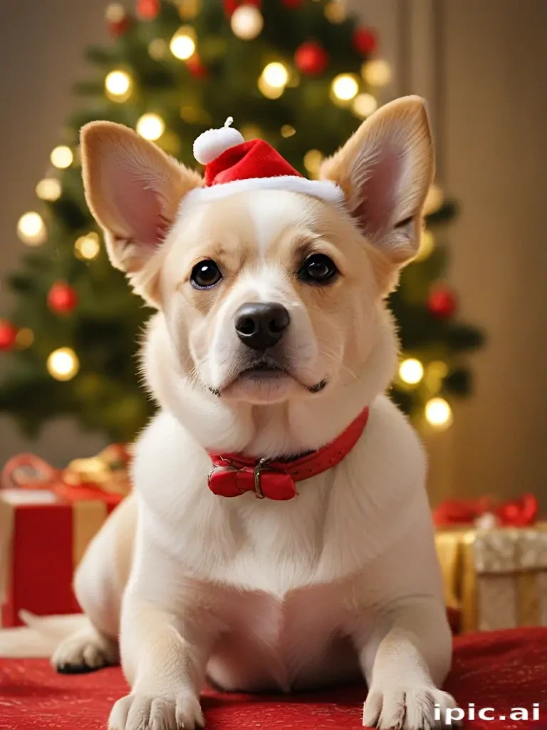 christmas wallpaper dog