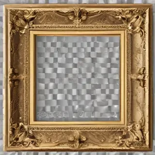 rectangle gold frame png
